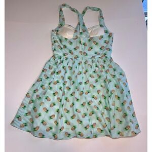 Womens Fit & Flare Sundress Blue White Whimsical Feminine Fairy  Size 7